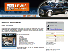 Tablet Screenshot of lewisautorepairmanhattan.com